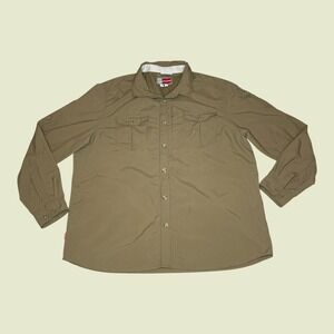 Craghoppers Insect Shield Mens XXL Khaki Brown Outdoor Hiking Button Down Shirt